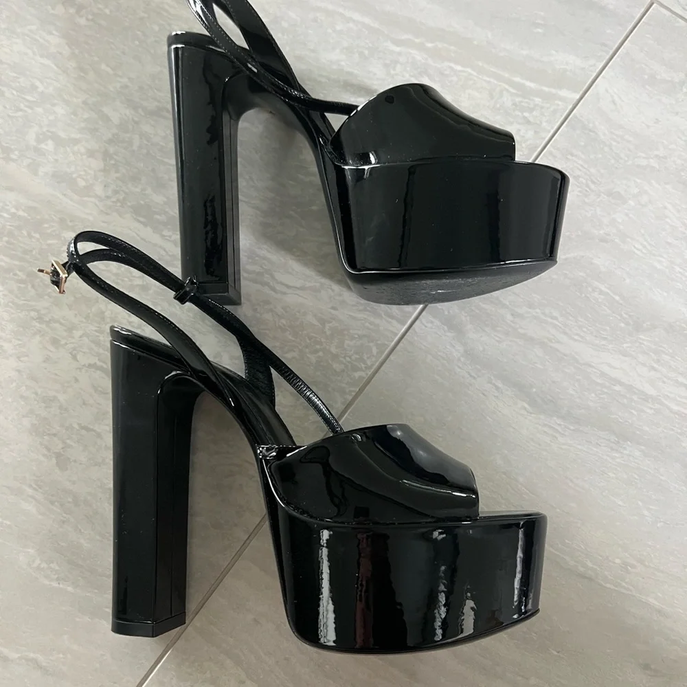 YSl Black Patent Shoes - Picture 6 of 10